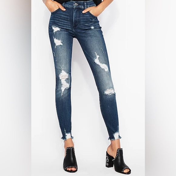 Express Denim Perfect Ankle High Rise - Picture 1 of 5